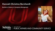 Hannah Bernhardt - Hannah Christine Bernhardt - Bachelor of Science in Emergency Management