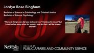 Jordyn Bingham - Jordyn Rose Bingham - Bachelor of Science in Criminology and Criminal Justice - Bachelor of Science