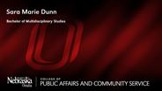 Sara Dunn - Sara Marie Dunn - Bachelor of Multidisciplinary Studies