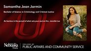 Samantha Jarmin - Samantha Jean Jarmin - Bachelor of Science in Criminology and Criminal Justice