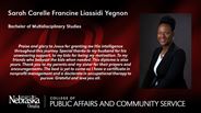 Sarah Liassidi Yegnon - Sarah Yegnon - Sarah Carelle Francine Liassidi Yegnon - Bachelor of Multidisciplinary Studies