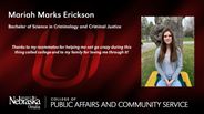 Mariah Marks Erickson - Mariah Erickson - Mariah Marks Erickson - Bachelor of Science in Criminology and Criminal Justice