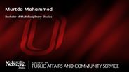 Murtda Mohammed - Murtda Mohammed - Bachelor of Multidisciplinary Studies