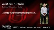 Josiah Nordquist - Josiah Paul Nordquist - Bachelor of Multidisciplinary Studies