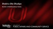 Shakiru Oludipe - Shakiru Ola Oludipe - Bachelor of Multidisciplinary Studies