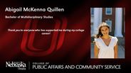 Abigail Quillen - Abigail McKenna Quillen - Bachelor of Multidisciplinary Studies