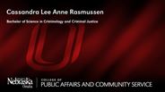 Cassandra Rasmussen - Cassandra Lee Anne Rasmussen - Bachelor of Science in Criminology and Criminal Justice