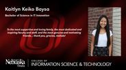 Kaitlyn Baysa - Kaitlyn Keiko Baysa - Bachelor of Science in IT Innovation