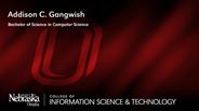 Addison Gangwish - Addison C. Gangwish - Bachelor of Science in Computer Science