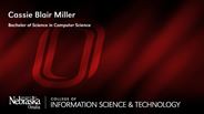 Cassie Miller - Cassie Blair Miller - Bachelor of Science in Computer Science