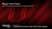 Megan Fabry - Megan Irene Fabry - Bachelor of Science in Communication - Journalism and Media Communication