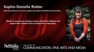 Sophia Ridder - Sophia Danielle Ridder - Bachelor of Science in Communication - Journalism and Media Communication