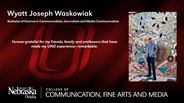 Wyatt Waskowiak - Wyatt Joseph Waskowiak - Bachelor of Science in Communication - Journalism and Media Communication
