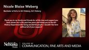Nicole Weberg - Nicole Blaise Weberg - Bachelor of Arts in Art History - Art History
