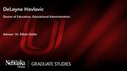 DeLayne Havlovic - DeLayne Havlovic - Doctor of Education - Educational Administration 