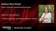 Andrea Karpf - Andrea Starr Karpf - Doctor of Education - Educational Administration 
