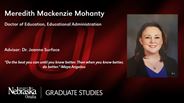 Meredith Mohanty - Meredith Mackenzie Mohanty - Doctor of Education - Educational Administration 