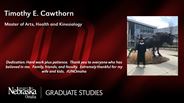 Timothy Cawthorn - Timothy E. Cawthorn - Master of Arts - Health and Kinesiology 