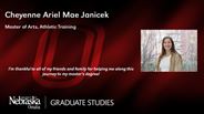 Cheyenne Janicek - Cheyenne Ariel Mae Janicek - Master of Arts - Athletic Training 