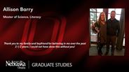 Allison Barry - Allison Barry - Master of Science - Literacy 