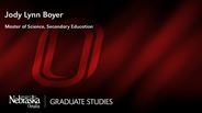 Jody Boyer - Jody Lynn Boyer - Master of Science - Secondary Education 