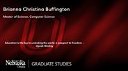 Brianna Buffington - Brianna Christina Buffington - Master of Science - Computer Science 