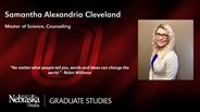 Samantha Cleveland - Samantha Alexandria Cleveland - Master of Science - Counseling 