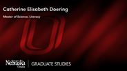 Catherine Doering - Catherine Elisabeth Doering - Master of Science - Literacy 