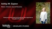 Ashley Gaytan - Ashley M. Gaytan - Master of Science - Special Education 