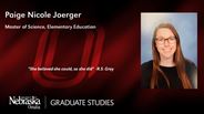 Paige Joerger - Paige Nicole Joerger - Master of Science - Elementary Education 