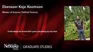 Ebenezer Koomson - Ebenezer Kojo Koomson - Master of Science - Political Science 