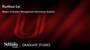 Runhua Lei - Runhua Lei - Master of Science - Management Information Systems 
