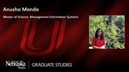 Anusha Manda - Anusha Manda - Master of Science - Management Information Systems 