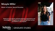 Micayla Miller - Micayla Miller - Master of Science - Special Education 
