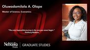 Oluwadamilola Olape - Oluwadamilola A. Olape - Master of Science - Economics 