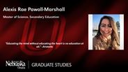 Alexis Pawoll-Marshall - Alexis Rae Pawoll-Marshall - Master of Science - Secondary Education 