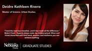 Deidre Rivera - Deidre Kathleen Rivera - Master of Science - Urban Studies 