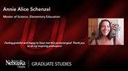 Annie Schenzel - Annie Alice Schenzel - Master of Science - Elementary Education 