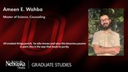 Ameen Wahba - Ameen E. Wahba - Master of Science - Counseling 