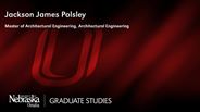 Jackson Polsley - Jackson James Polsley - Master of Architectural Engineering - Architectural Engineering