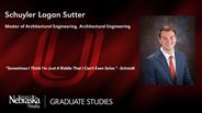 Schuyler Sutter - Schuyler Logan Sutter - Master of Architectural Engineering - Architectural Engineering