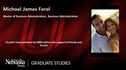 Michael Foral - Michael James Foral - Master of Business Administration - Business Administration 