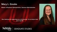 Mary Gresko - Mary L. Gresko - Master of Business Administration - Business Administration 