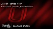Jordan Klehr - Jordan Thomas Klehr - Master of Business Administration - Business Administration 