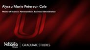 Alyssa Peterson Cole - Alyssa Cole - Alyssa Marie Peterson Cole - Master of Business Administration - Business Administration 