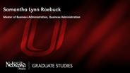 Samantha Roebuck - Samantha Lynn Roebuck - Master of Business Administration - Business Administration 