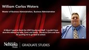 William Waters - William Carlos Waters - Master of Business Administration - Business Administration 
