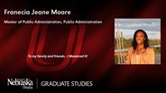 Franecia Moore - Franecia Jeane Moore - Master of Public Administration - Public Administration 