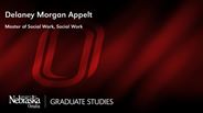 Delaney Appelt - Delaney Morgan Appelt - Master of Social Work - Social Work 