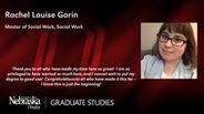 Rachel Gorin - Rachel Louise Gorin - Master of Social Work - Social Work 